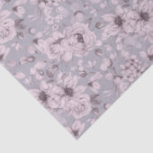 Lavendelgraue Floral Seidenpapier (Ausschnitt)