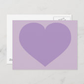 Lavendelherz Postkarte (Vorne/Hinten)