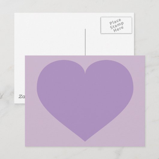 Lavendelherz Postkarte (Vorne/Hinten)