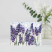 Lavendelhintergrund Postkarte (Stehend Vorderseite)