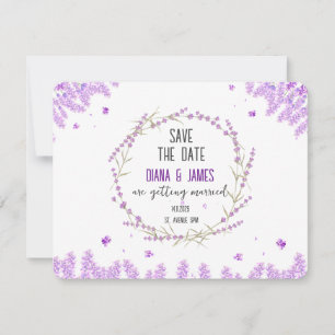 Lavendelhochzeit Das Datum speichern Einladung