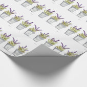 Lavendelkräuter Wasserfarbe Elegante violette Blum Geschenkpapier (Ecke)