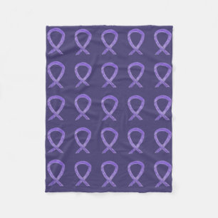 Lavendelkrebs-Bewusstsein Ribbon Fleece Blanket
