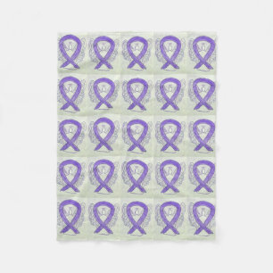 Lavendelkrebs-Bewusstsein Ribbon Fleece Blanket