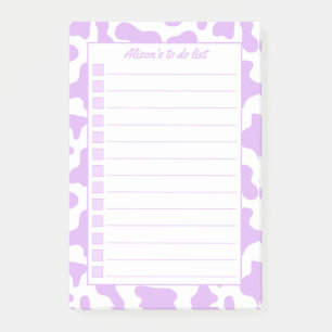 Lavendelkuhausdruck Personalisiert auszuführen Post-it Klebezettel