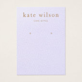 Lavendelleder (Bild) Earring Display Card (Vorderseite)