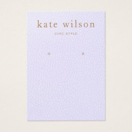 Lavendelleder (Bild) Earring Display Card