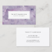 Lavendellila Watercolor| Chic modern Visitenkarte (Vorne/Hinten)