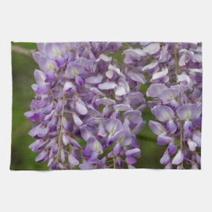Lavendellila Wisteria-Wildblume-Rebe Geschirrtuch