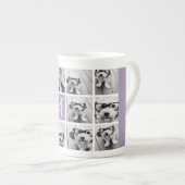 Lavendelmonogramm mit 8 Fotomaterial Porzellantasse (Vorderseite Rechts)