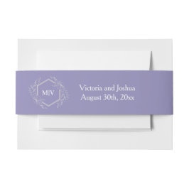 Lavendelmonogramm-Wappen Einladungsbanderole