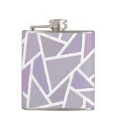 Lavendelmosaikmuster Flachmann (Vorderseite)