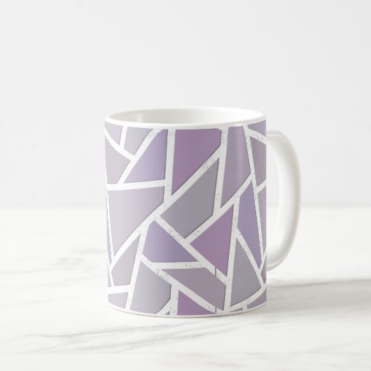Lavendelmosaikmuster Kaffeetasse (VorderseiteRechts)