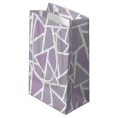Lavendelmosaikmuster Kleine Geschenktüte (Vorderseite Schrägansicht)