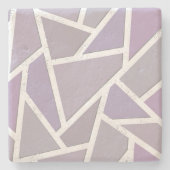 Lavendelmosaikmuster Steinuntersetzer (Vorderseite)