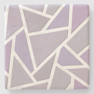 Lavendelmosaikmuster Steinuntersetzer