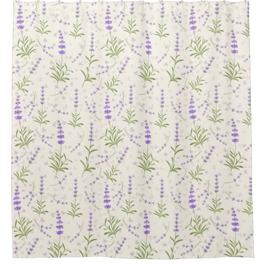 Lavendelmuster Duschvorhang (Vorderseite)