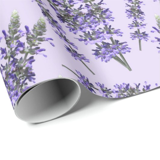 Lavendelmuster Geschenkpapier (Rolleneckpunkt)