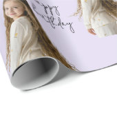 Lavendelnebel & Geburtstagstext und Foto - Geschenkpapier (Rolleneckpunkt)