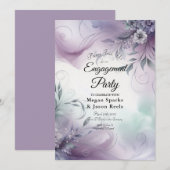 Lavendelnebel und Aquarell Whispers-Verlobung Einladung (Vorne/Hinten)