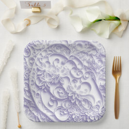 Lavendelpapier-Quilling-Dämmerdesign Pappteller