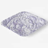 Lavendelpapier-Quilling-Dämmerdesign Pappteller (Gewinkelt)