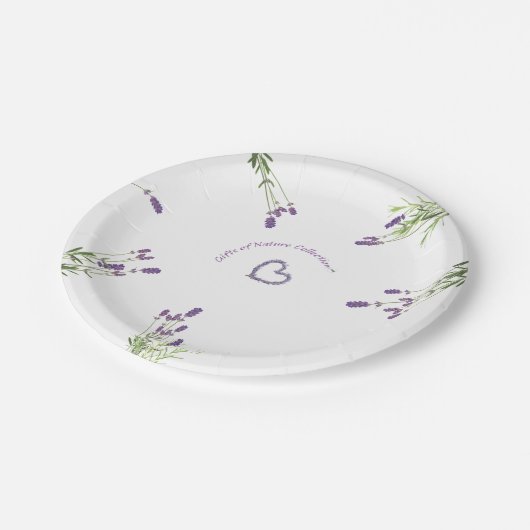 Lavendelpapier Teller 7" (Schrägansicht)
