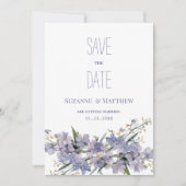 Lavendelpinke Wildblumen Save the Date Einladung (Vorderseite)