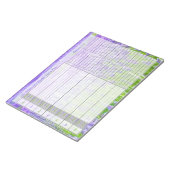 Lavendelplan des wöchentlich Personalisierten Menü Notizblock (angewinkelt)