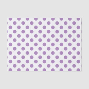 Lavendelpolka-Punkte auf weiß Seidenpapier