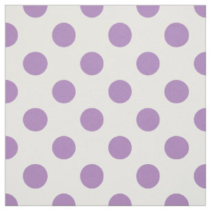 Lavendelpolka-Punkte auf weiß Stoff