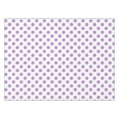Lavendelpolka-Punkte auf weiß Tischdecke (Vorderseite (Horizontal))