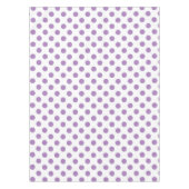 Lavendelpolka-Punkte auf weiß Tischdecke (Vorderseite)
