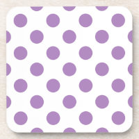 Lavendelpolka-Punkte auf weiß