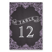 Lavendelrahmen und Tischnummer für Hochzeitsfeiern (Rückseite)