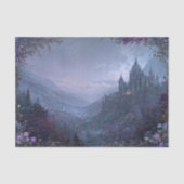 Lavendelrand Moody Gothic Castle Seidenpapier (Vorderseite)