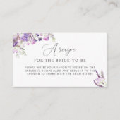 Lavendelrezeption für die Braut als Abschlusskarte Begleitkarte (Vorderseite)