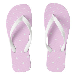 Lavendelrosa mit weißen Punkten Badesandalen