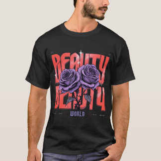 Lavendelrosen und Schönheit T-Shirt