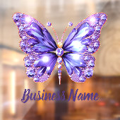 Lavendelschmetterling lila Edelsteine Fensteraufkleber (Blatt 2)