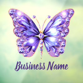 Lavendelschmetterling lila Edelsteine Fensteraufkleber