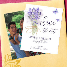 Lavendelschmetterlinge Save the Date