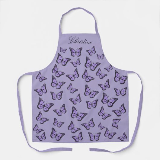 Lavendelschmetterlinge Schürze (Vorderseite)