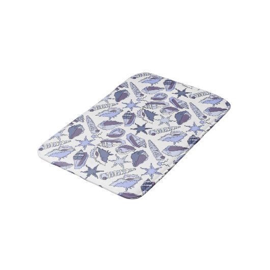LavendelSeashells Badematte (Schrägansicht)