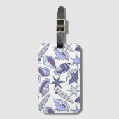 LavendelSeashells Gepäckanhänger (Vorderseite Vertikal)
