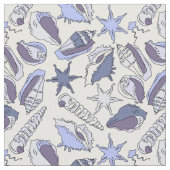 LavendelSeashells Stoff (Nahaufnahme)