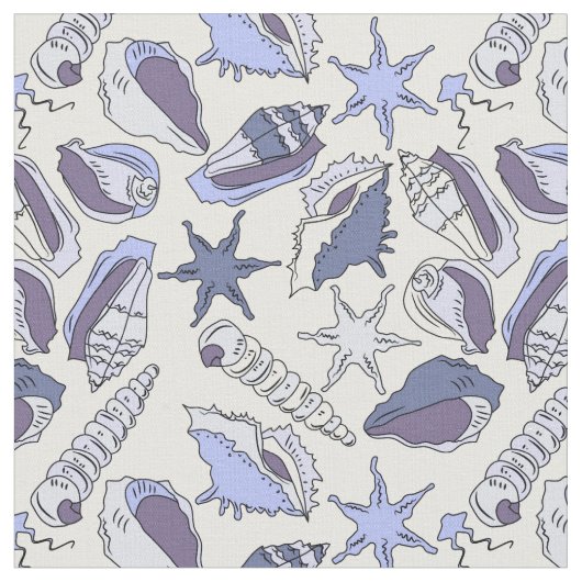 LavendelSeashells Stoff (Nahaufnahme)