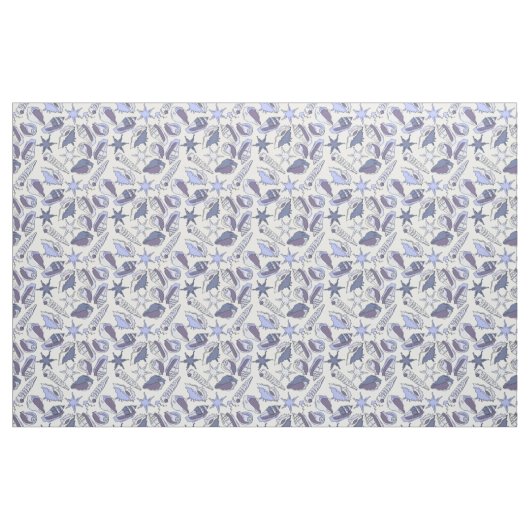 LavendelSeashells Stoff (Fat Quarter (45,7 x 55,9 cm))