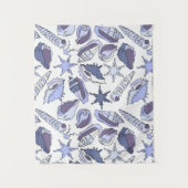 LavendelSeashells Wandteppich (Vorderseite)