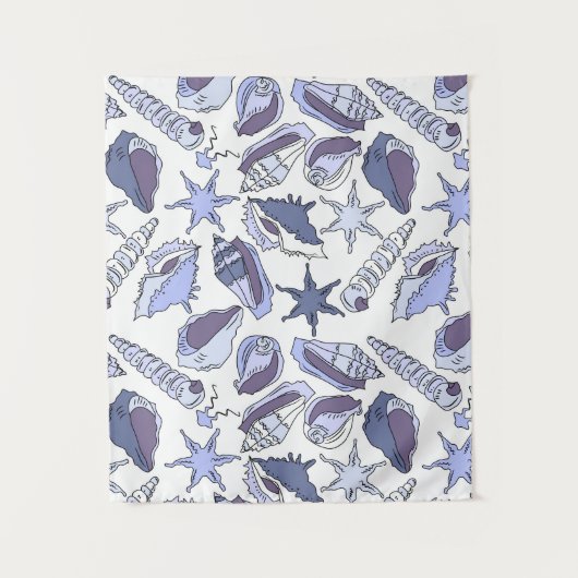 LavendelSeashells Wandteppich (Vorderseite)